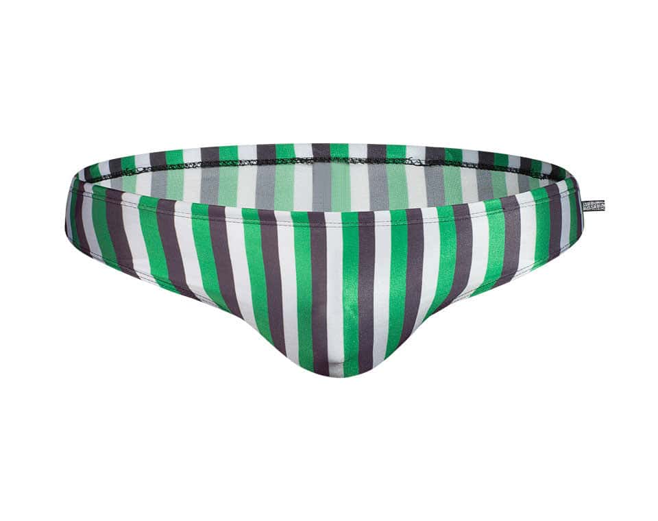 Men's Aquatic Rhythms Striped Swim Briefs - YK019