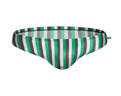 Men's Aquatic Rhythms Striped Swim Briefs - YK019
