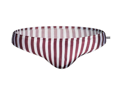 Men's Aquatic Rhythms Striped Swim Briefs - YK019