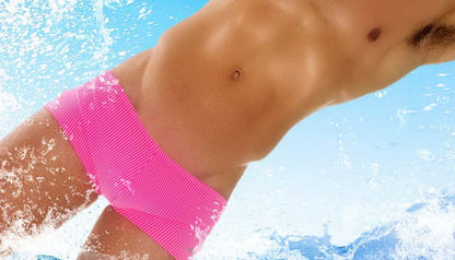 Men's Aquatic Rhythms Striped Swim Briefs - YK019