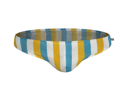 Men's Aquatic Rhythms Striped Swim Briefs - YK019
