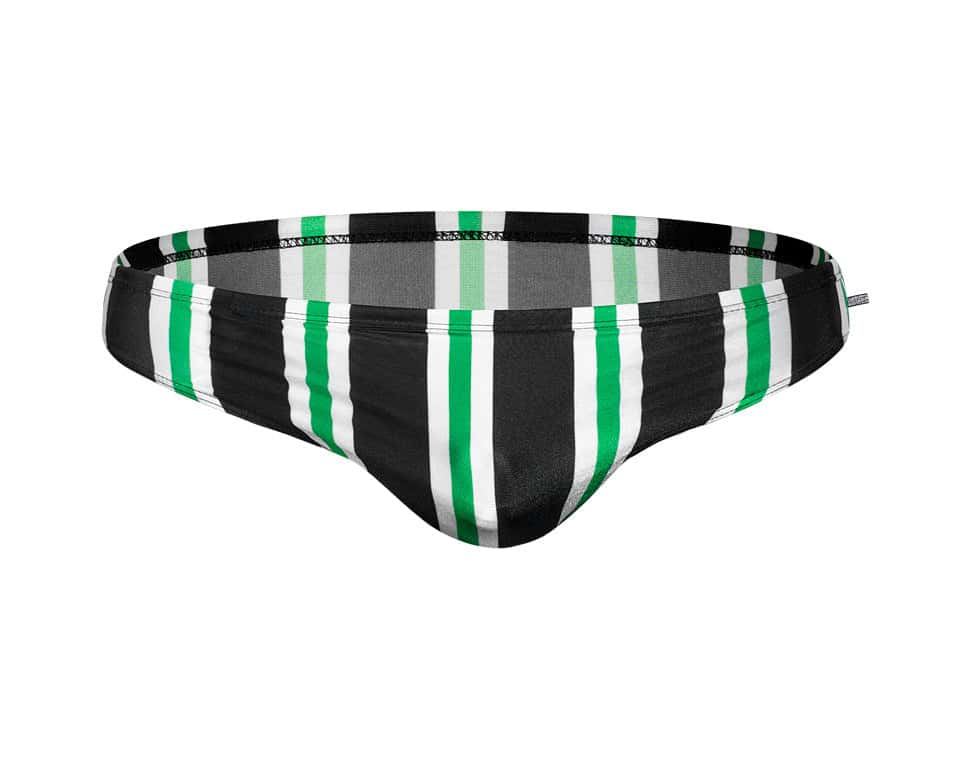 Men's Aquatic Rhythms Striped Swim Briefs - YK019