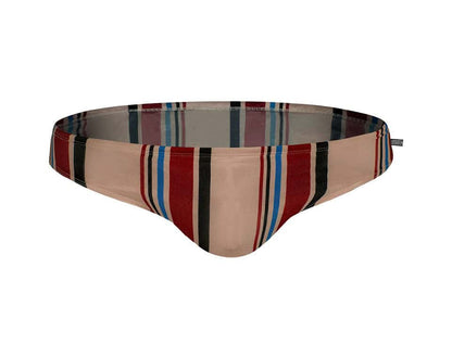 Men's Aquatic Rhythms Striped Swim Briefs - YK019