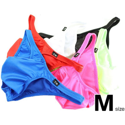 Men's Bikini Briefs with Wet-Look Finish - SJK022