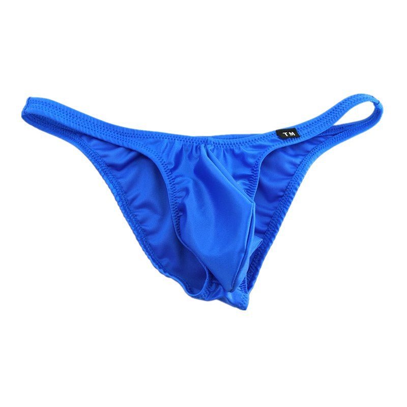 Men's Bikini Briefs with Wet-Look Finish - SJK022