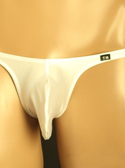 Men's Bikini Briefs with Wet-Look Finish - SJK022