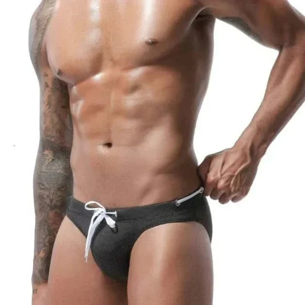 Men's Bold Bowtie Swim Briefs - YK045