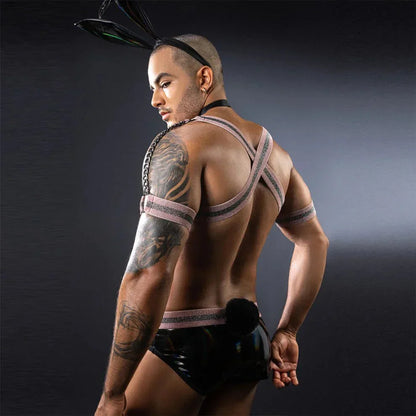 Men’s Butler/Bunny Harness and Wet Look Costume - ZF038