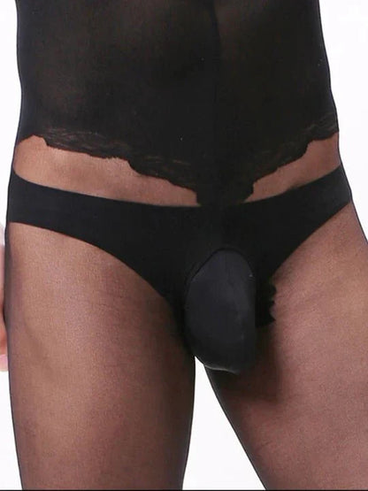 Men's Camisole Jacquard Silky One Piece Stockings - LTW017