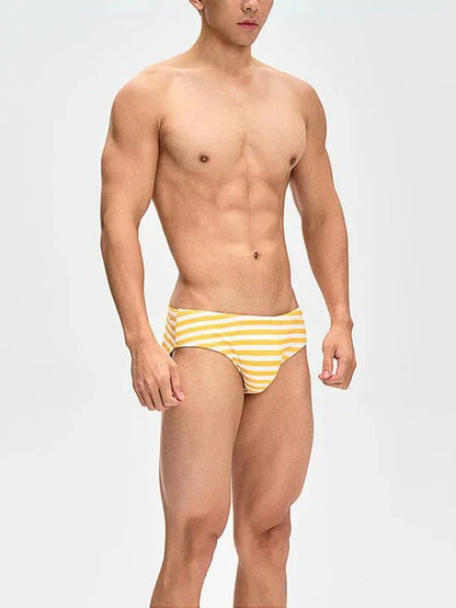 Men's Casual Striped Swim Briefs - YK050