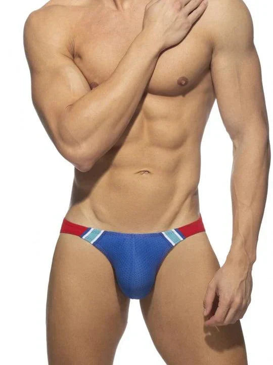 Men's Color Block Bikini Swim Briefs - YK007