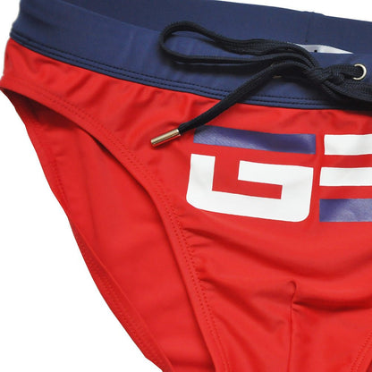 Men's Colorblock Printed Sexy Triangle Swimwear - YK047