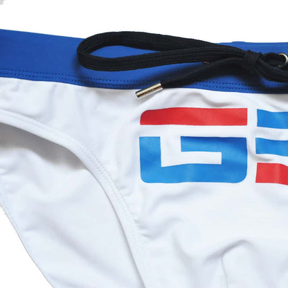 Men's Colorblock Printed Sexy Triangle Swimwear - YK047