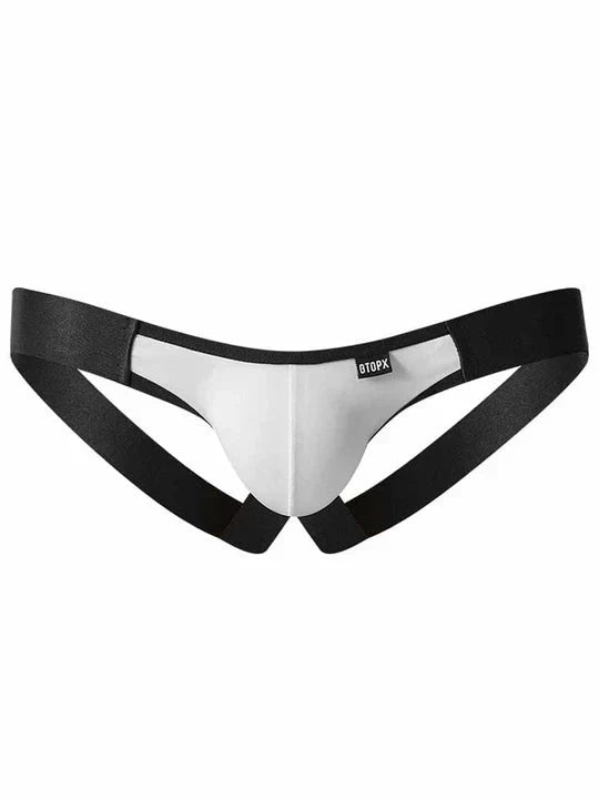 Men's Colorblocked Ice Silk Jockstrap - HDZ008