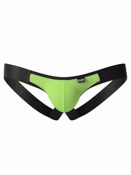 Men's Colorblocked Ice Silk Jockstrap - HDZ008