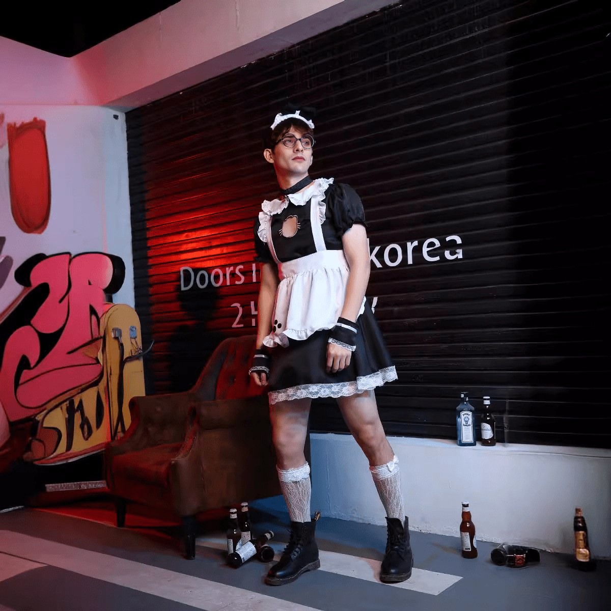 Men's Cute Cat Maid Costume - ZF004
