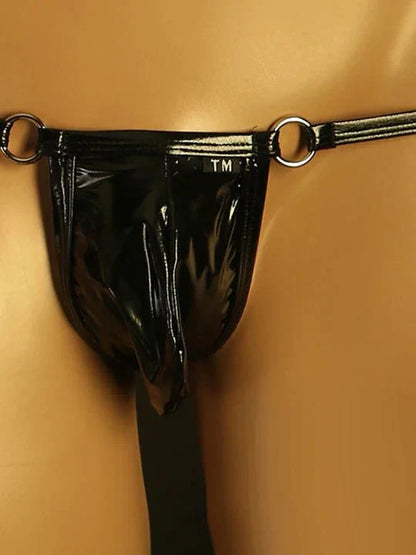 Men's Elastic Leather Thong - GZK023