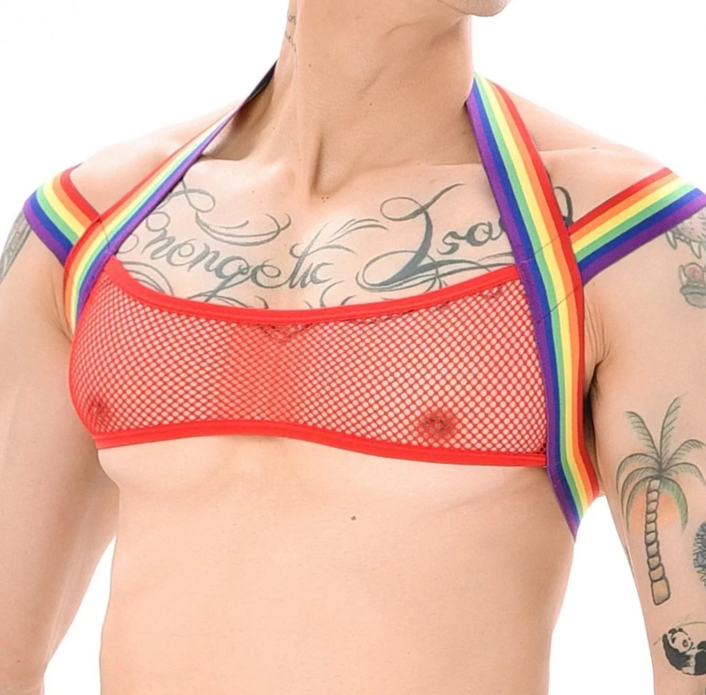 Men's Elastic Mesh Chest Harness - CT002