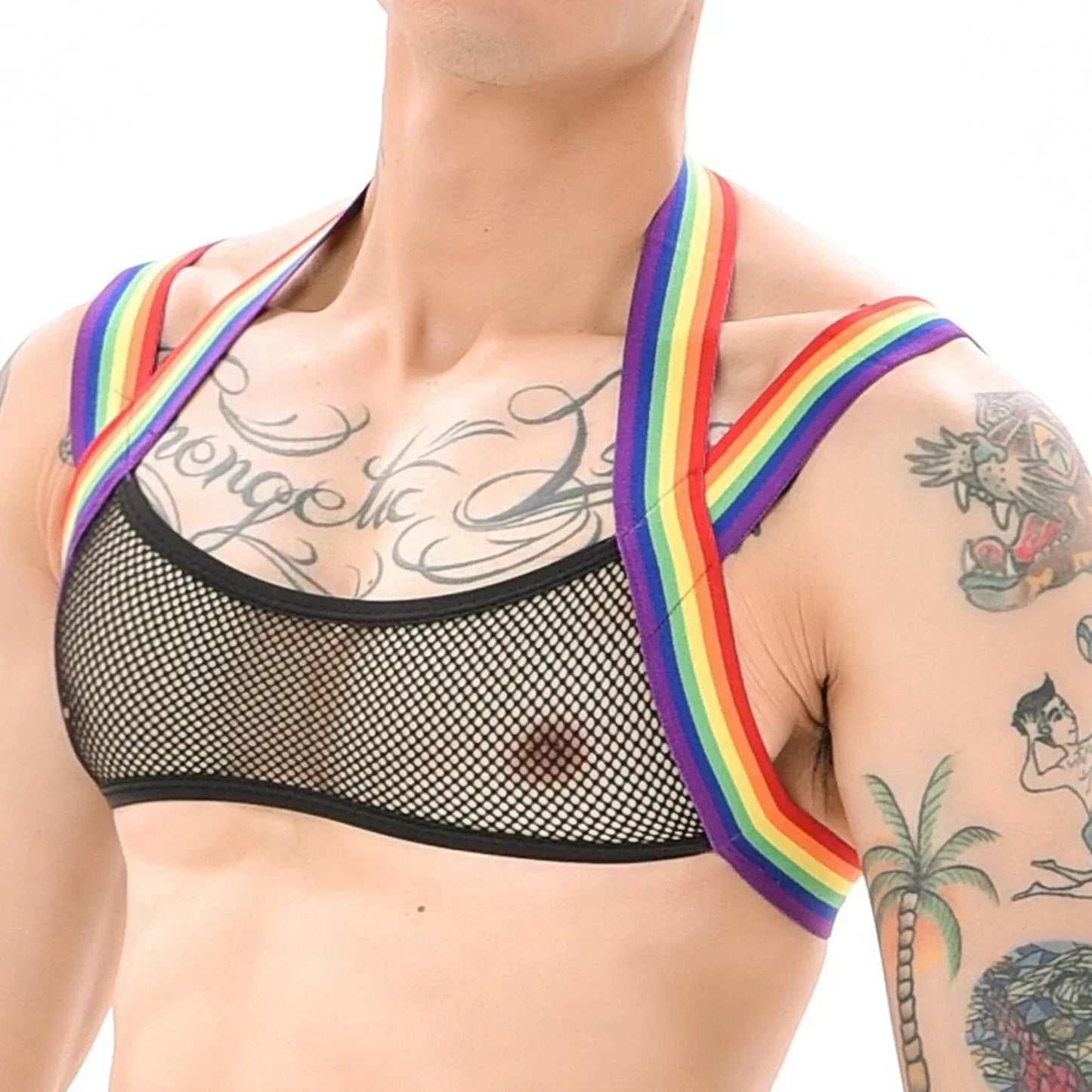 Men's Elastic Mesh Chest Harness - CT002