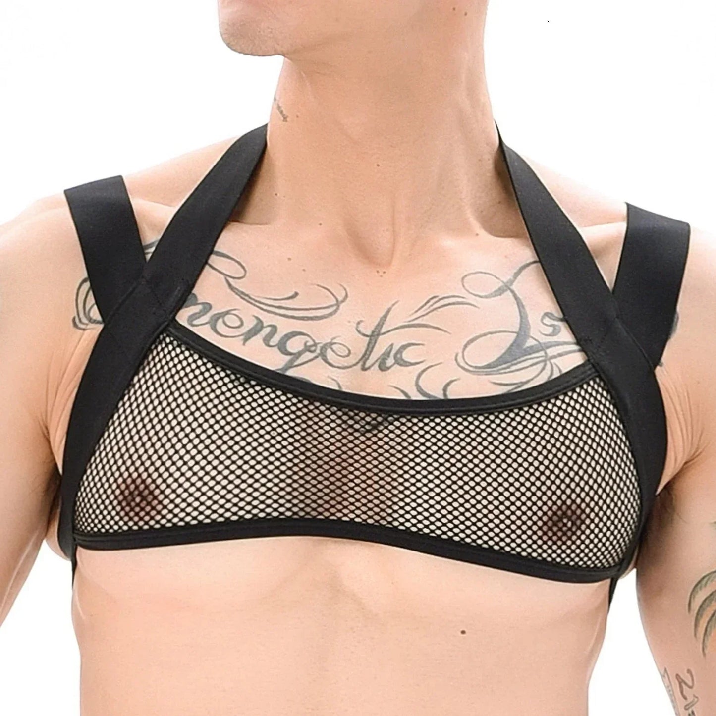 Men's Elastic Mesh Chest Harness - CT002
