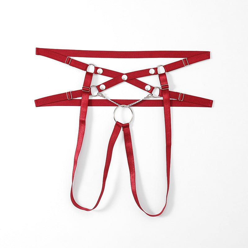 Men’s Fancy Metal O-Ring Thongs - GZK035