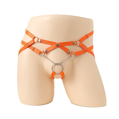 Men’s Fancy Metal O-Ring Thongs - GZK035