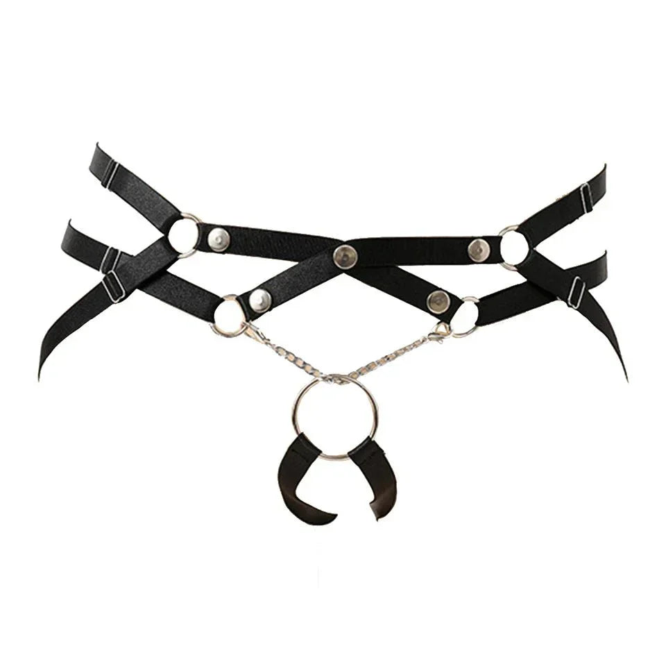 Men’s Fancy Metal O-Ring Thongs - GZK035