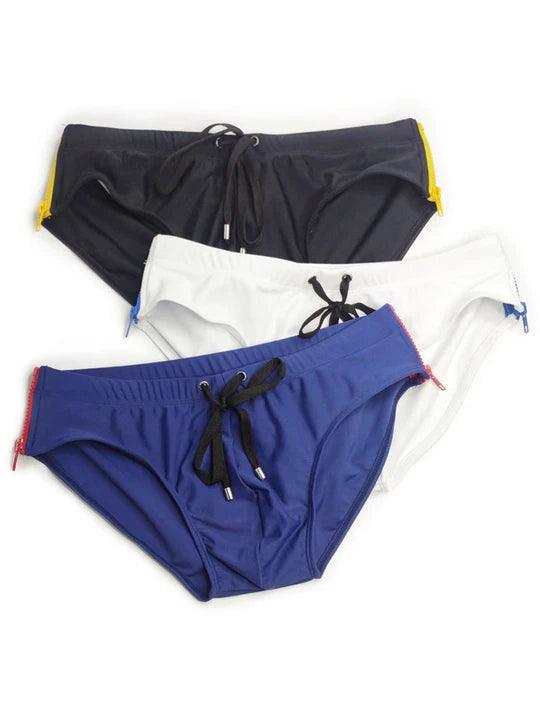 Men's Fashion Side Zip Swim Briefs - YK005