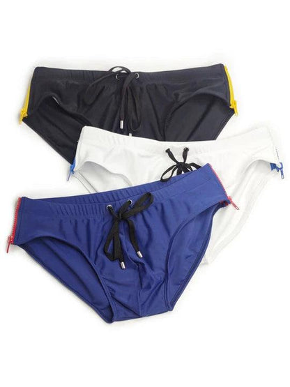 Men's Fashion Side Zip Swim Briefs - YK005