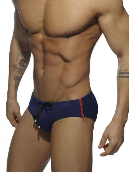 Men's Fashion Side Zip Swim Briefs - YK005