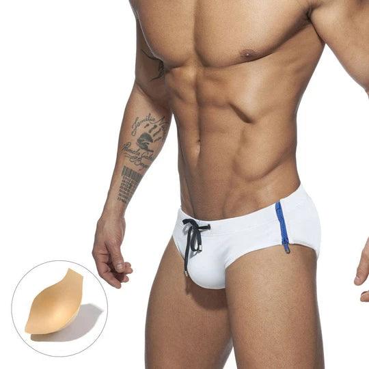 Men's Fashion Side Zip Swim Briefs - YK005