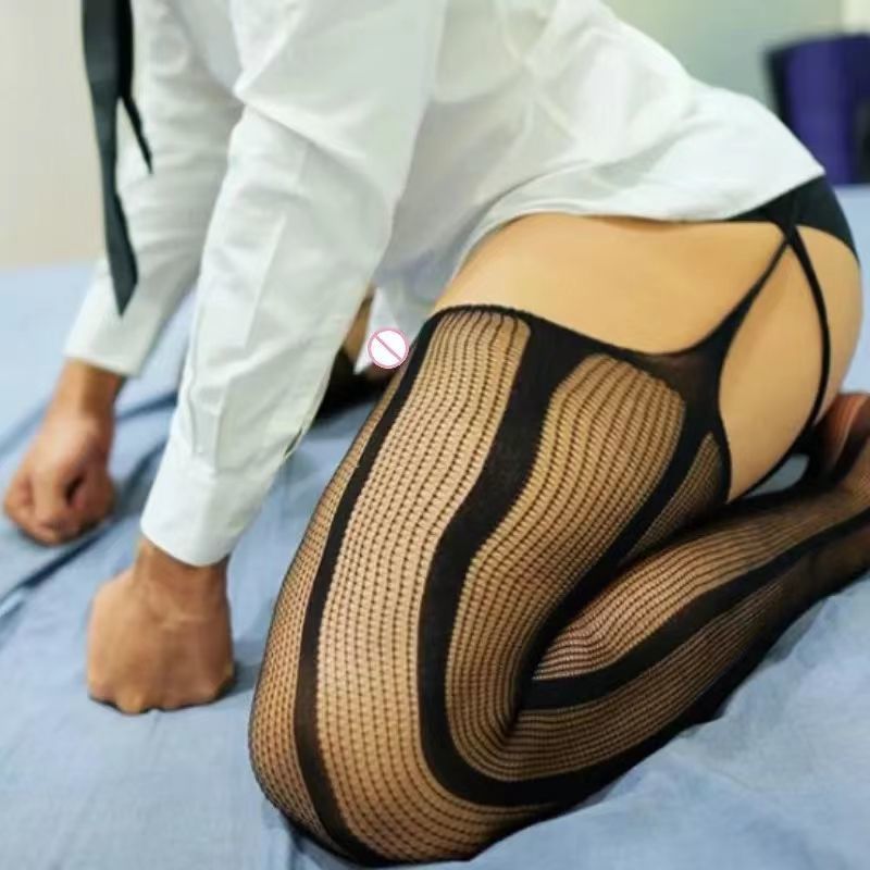 Men’s Fishnet Thigh High Stockings Sexy Net Tights - CW040