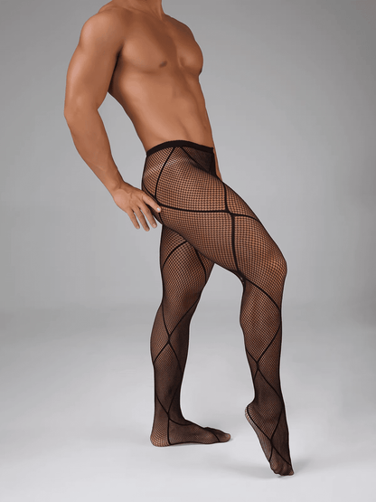Men’s Low-Rise Fishnet Tights - CW052