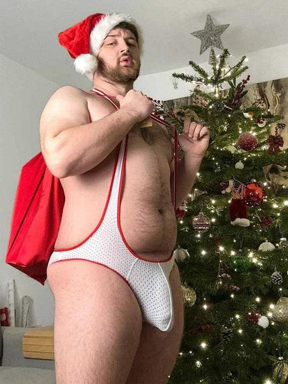 Men's Mesh Breathable One-Piece Bodysuit - LTY017