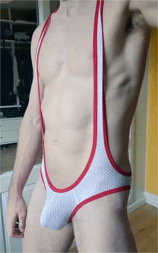 Men's Mesh Breathable One-Piece Bodysuit - LTY017