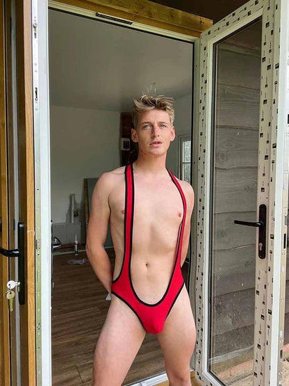 Men's Mesh Breathable One-Piece Bodysuit - LTY017