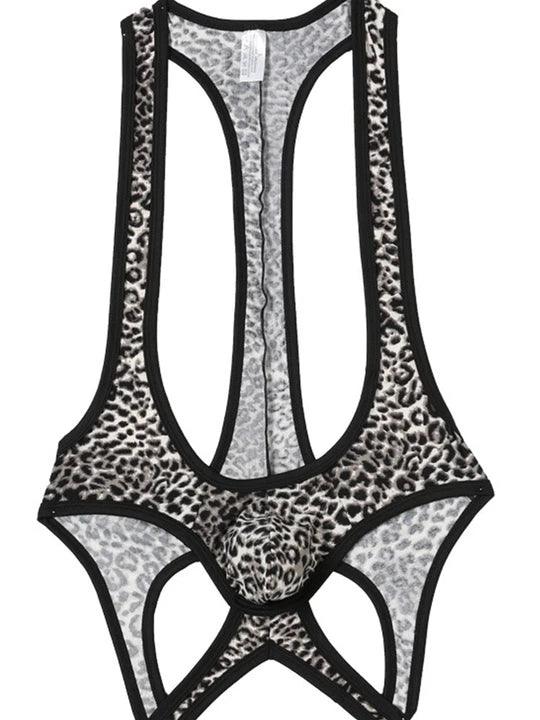 Men's Mesh Breathable One-Piece Bodysuit - LTY017
