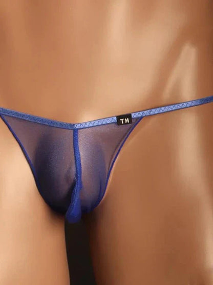 Men's Mesh Breathable Silky Highly Elastic Thongs - DZK049