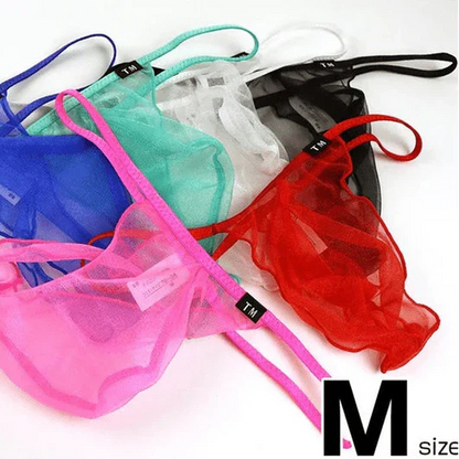 Men's Mesh Breathable Silky Highly Elastic Thongs - DZK049