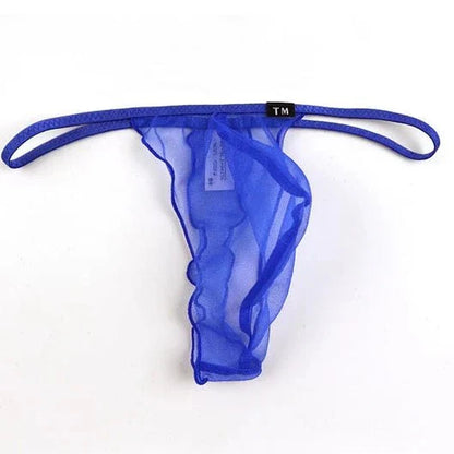 Men's Mesh Breathable Silky Highly Elastic Thongs - DZK049