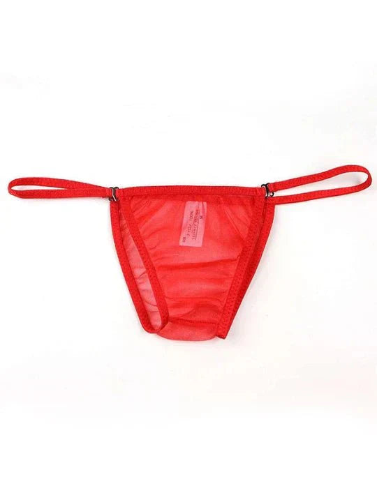 Men's Mesh Breathable Silky Highly Elastic Thongs - DZK050