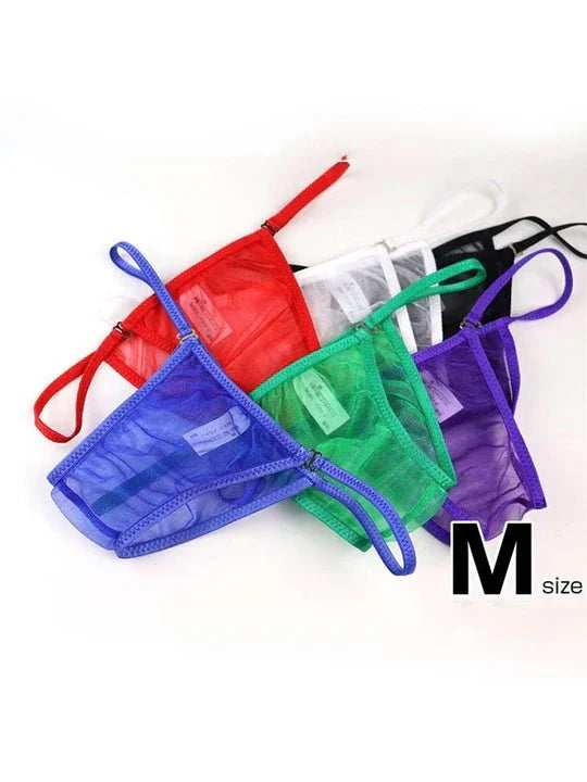 Men's Mesh Breathable Silky Highly Elastic Thongs - DZK050