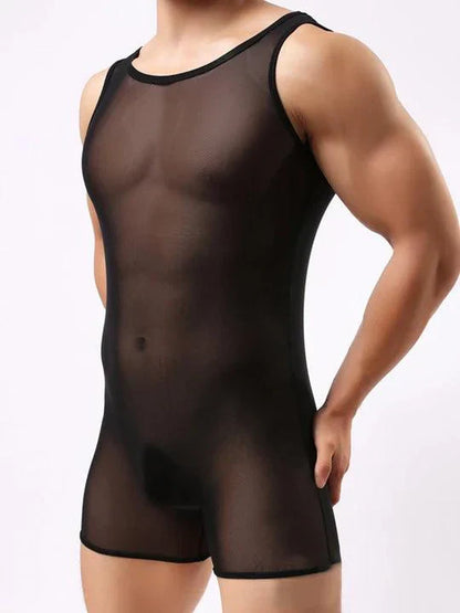Men's Mesh Elastic Bodysuit - LTY018