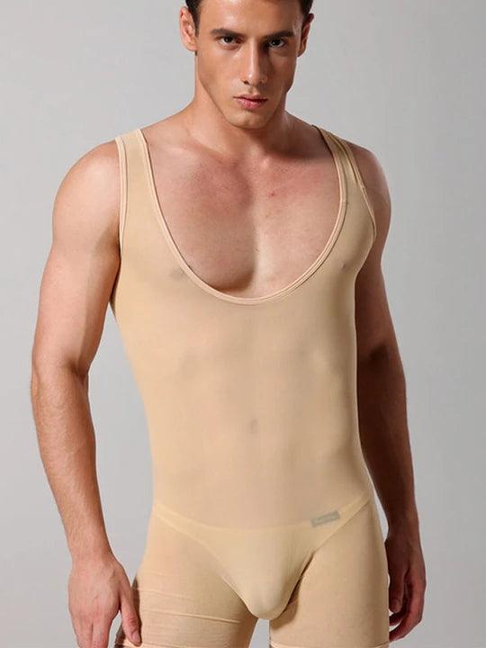 Men's Mesh Elastic Bodysuit - LTY018