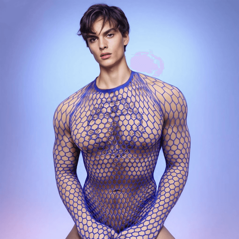 Men's Mesh Fishnet Long Sleeves - WS016