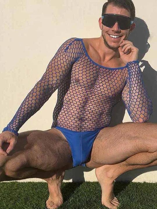 Men's Mesh Fishnet Long Sleeves - WS016