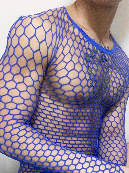 Men's Mesh Fishnet Long Sleeves - WS016