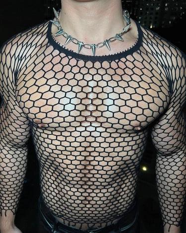 Men's Mesh Fishnet Long Sleeves - WS016