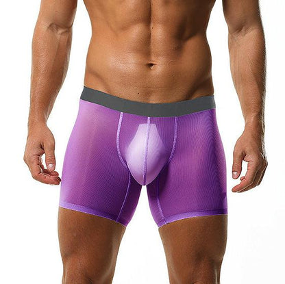 Men's Mesh Splicing Ultra-thin Boxer Briefs - PJK005