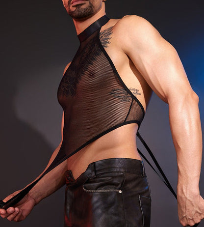 Men’s Mesh Thong Bodysuit - LTY061